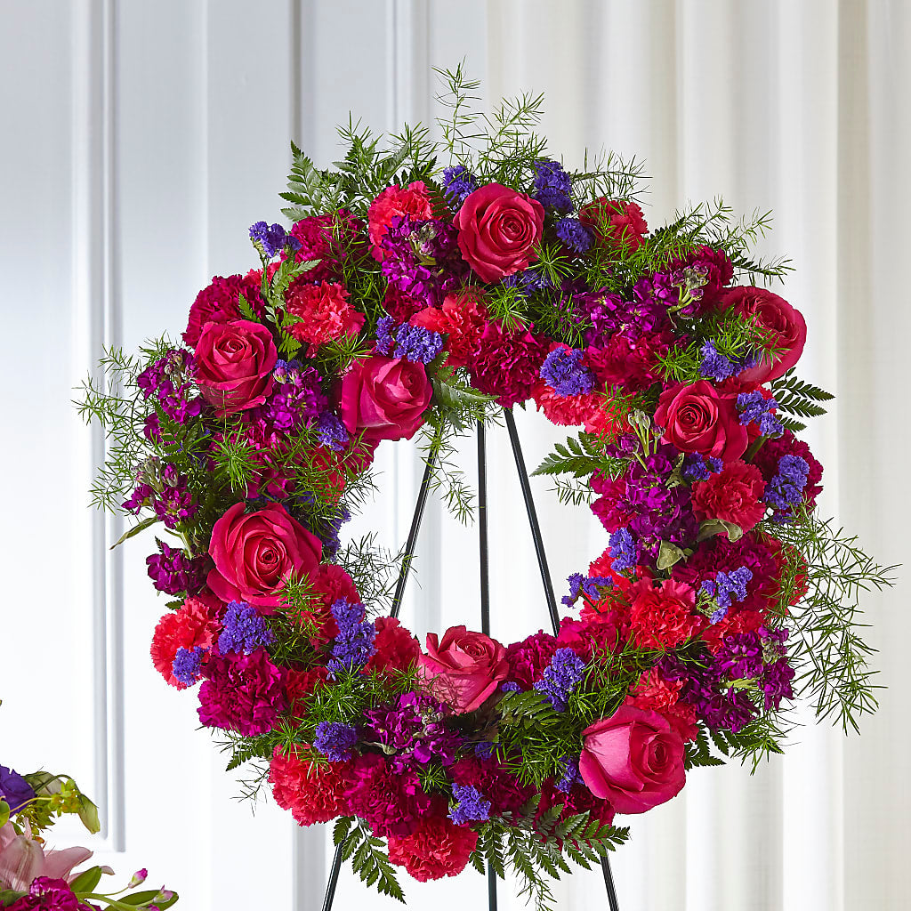 Calming Colors Wreath – Panda Flowers Canada Inc, Calgary AB