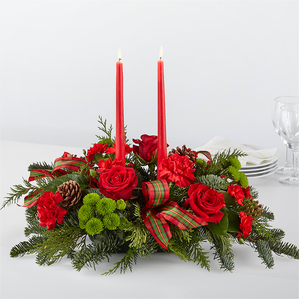 By the Candlelight Centerpiece –  Panda Flowers Canada Inc, Calgary AB