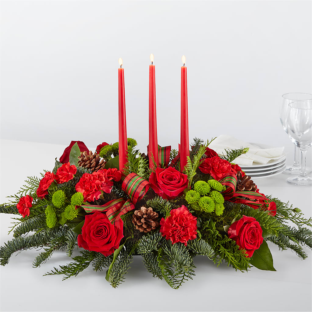 By the Candlelight Centerpiece –  Panda Flowers Canada Inc, Calgary AB