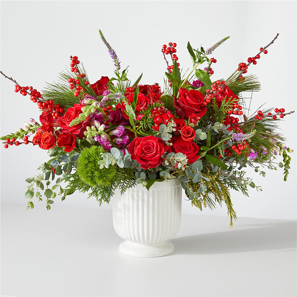 Big Red Bow Bouquet –  Panda Flowers Canada Inc, Calgary AB