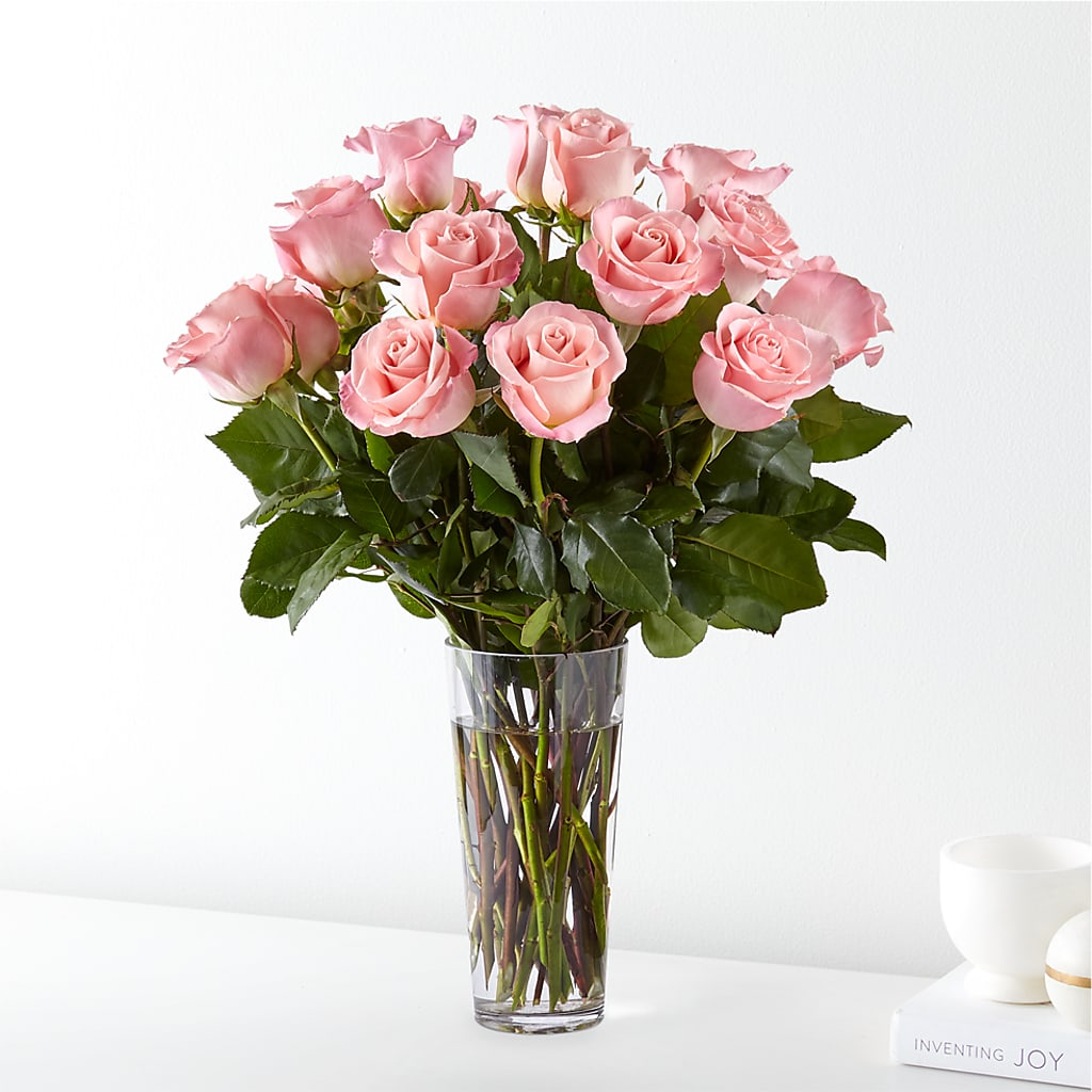Long Stem Pink Rose Bouquet –  Panda Flowers Canada Inc, Calgary AB