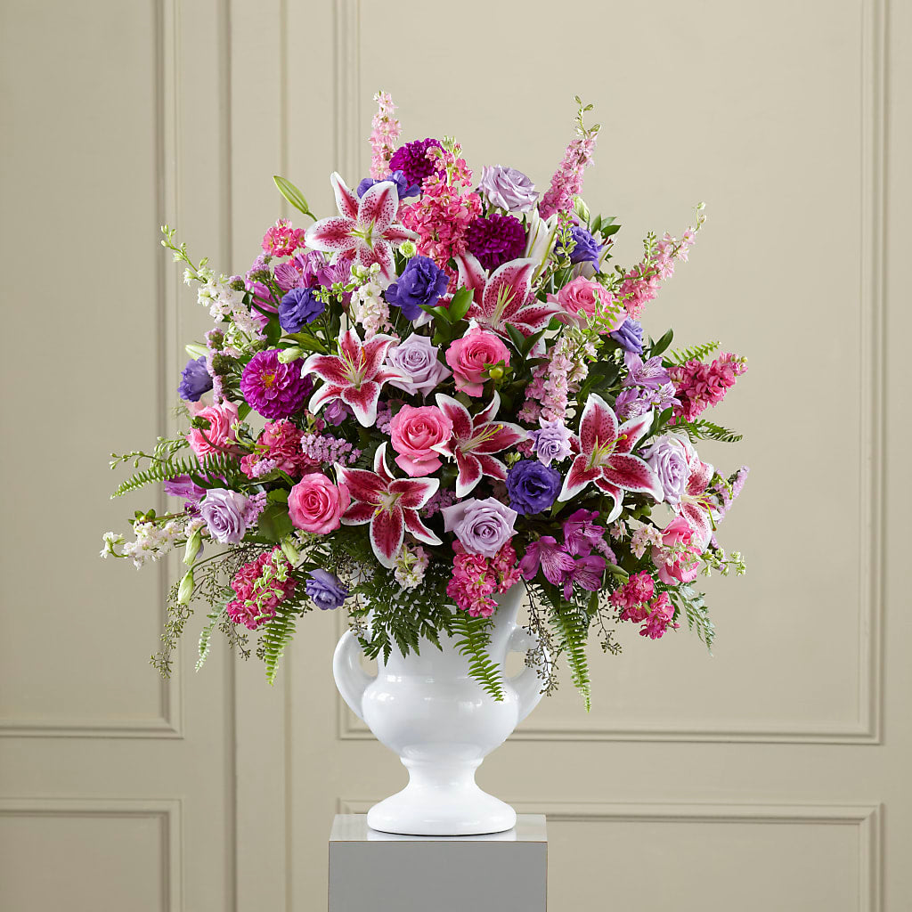 Peaceful Tribute Arrangement –  Panda Flowers Canada Inc, Calgary AB