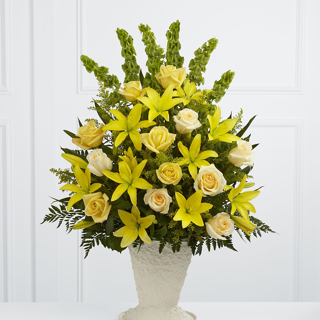 Golden Memories Arrangement –  Panda Flowers Canada Inc, Calgary AB