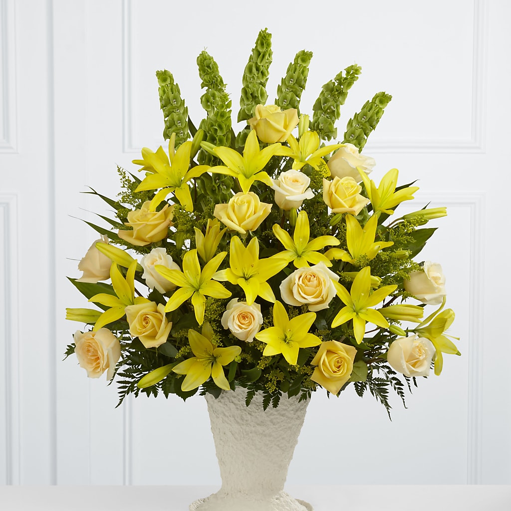 Golden Memories Arrangement –  Panda Flowers Canada Inc, Calgary AB
