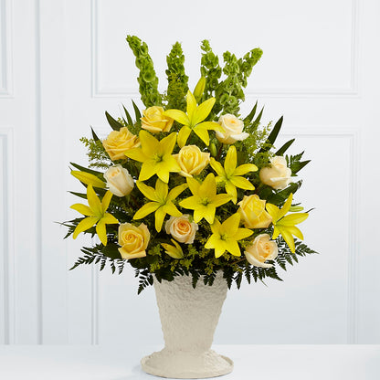 Golden Memories Arrangement –  Panda Flowers Canada Inc, Calgary AB