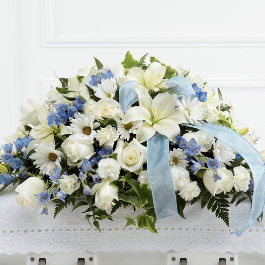 Tender Treasure Casket Spray –  Panda Flowers Canada Inc, Calgary AB