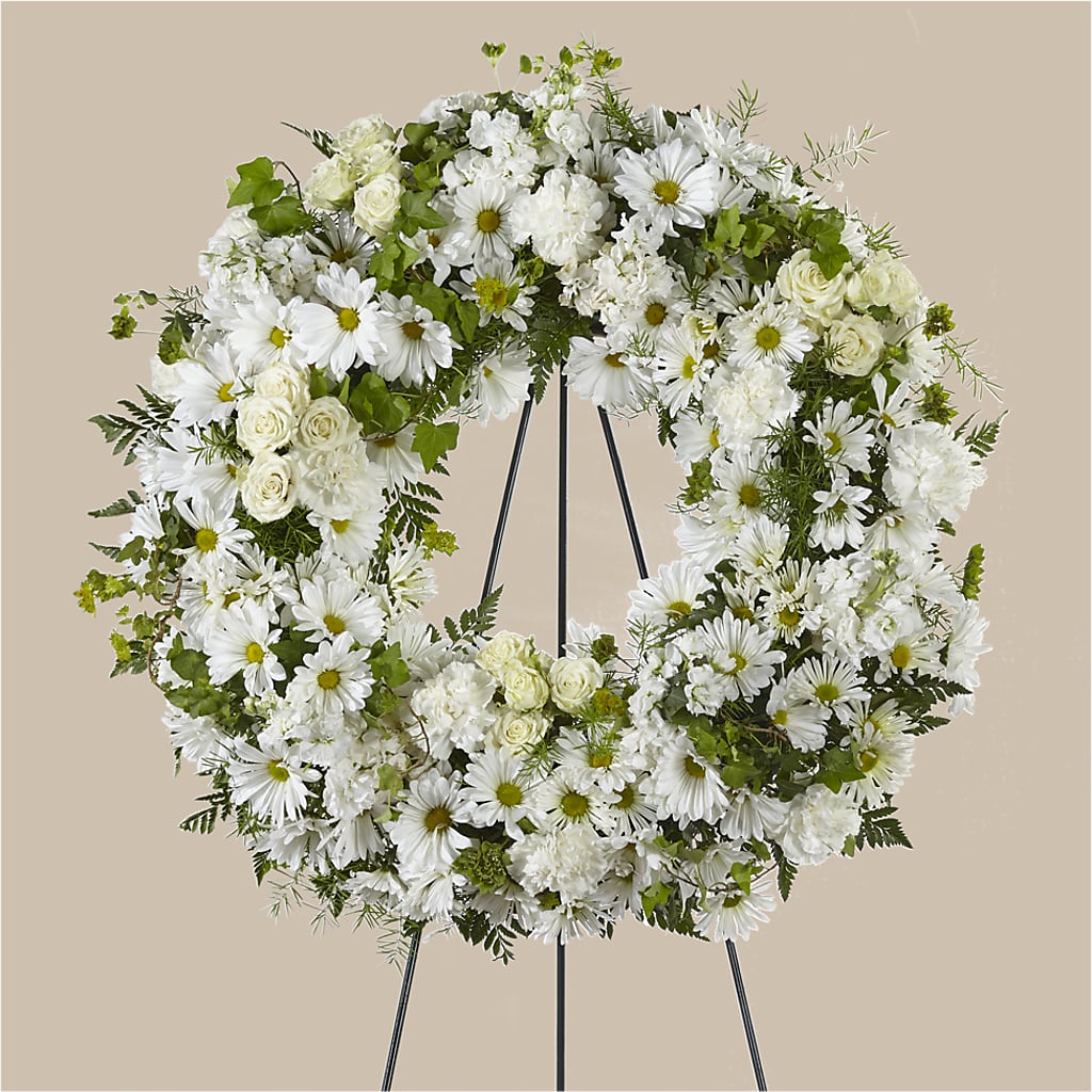 Faithful Wishes Wreath –  Panda Flowers Canada Inc, Calgary AB