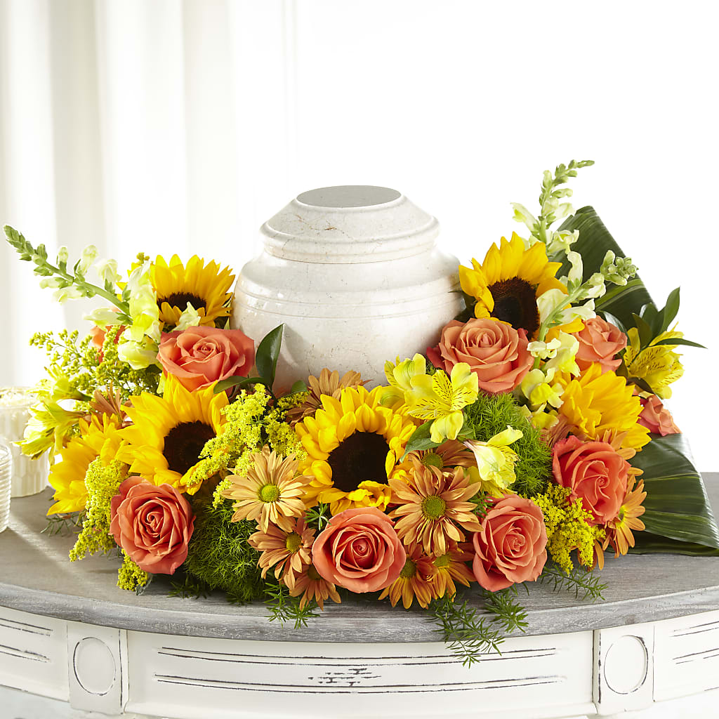 Faithful Sunflower Cremation Adornment –  Panda Flowers Canada Inc, Calgary AB