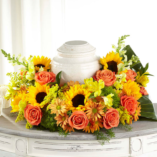 Faithful Sunflower Cremation Adornment –  Panda Flowers Canada Inc, Calgary AB