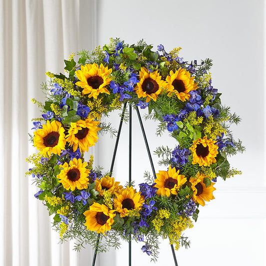 Bright Rays Wreath –  Panda Flowers Canada Inc, Calgary AB