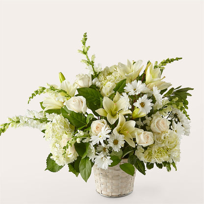 Ivory Elegance Floral Basket –  Panda Flowers Canada Inc, Calgary AB