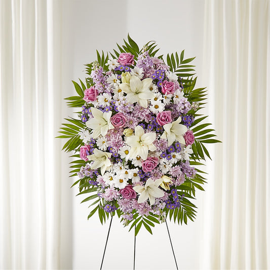 Surrounded by Love Standing Spray –  Panda Flowers Canada Inc, Calgary AB