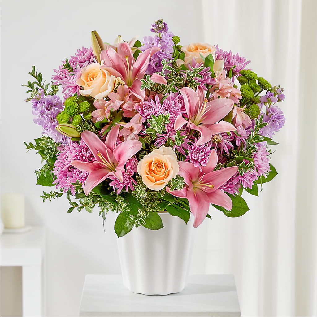 Supportive Embrace Tabletop Basket –  Panda Flowers Canada Inc, Calgary AB