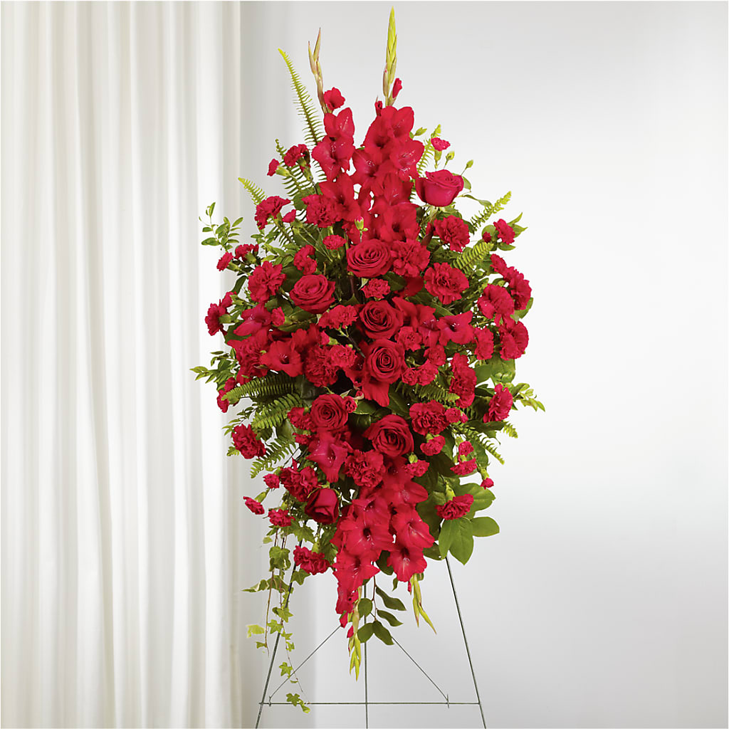 From the Heart Standing Spray –  Panda Flowers Canada Inc, Calgary AB