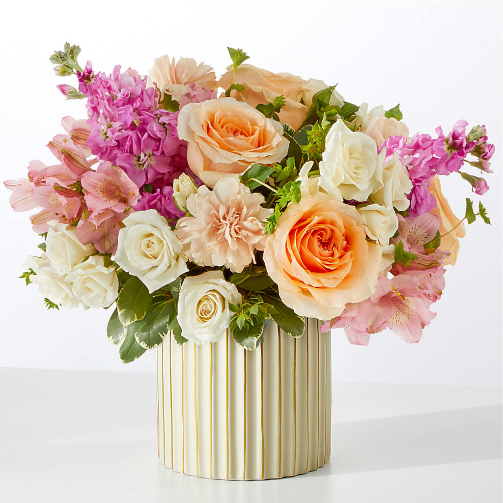 Paradise Bouquet with Ivory Vase –  Panda Flowers Canada Inc, Calgary AB
